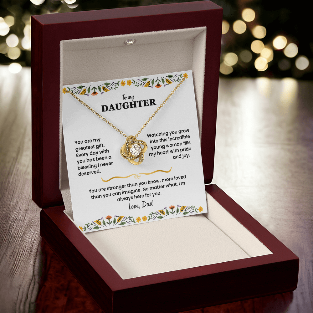 To My Daughter - Love Dad - Necklace Gift Set - LK006