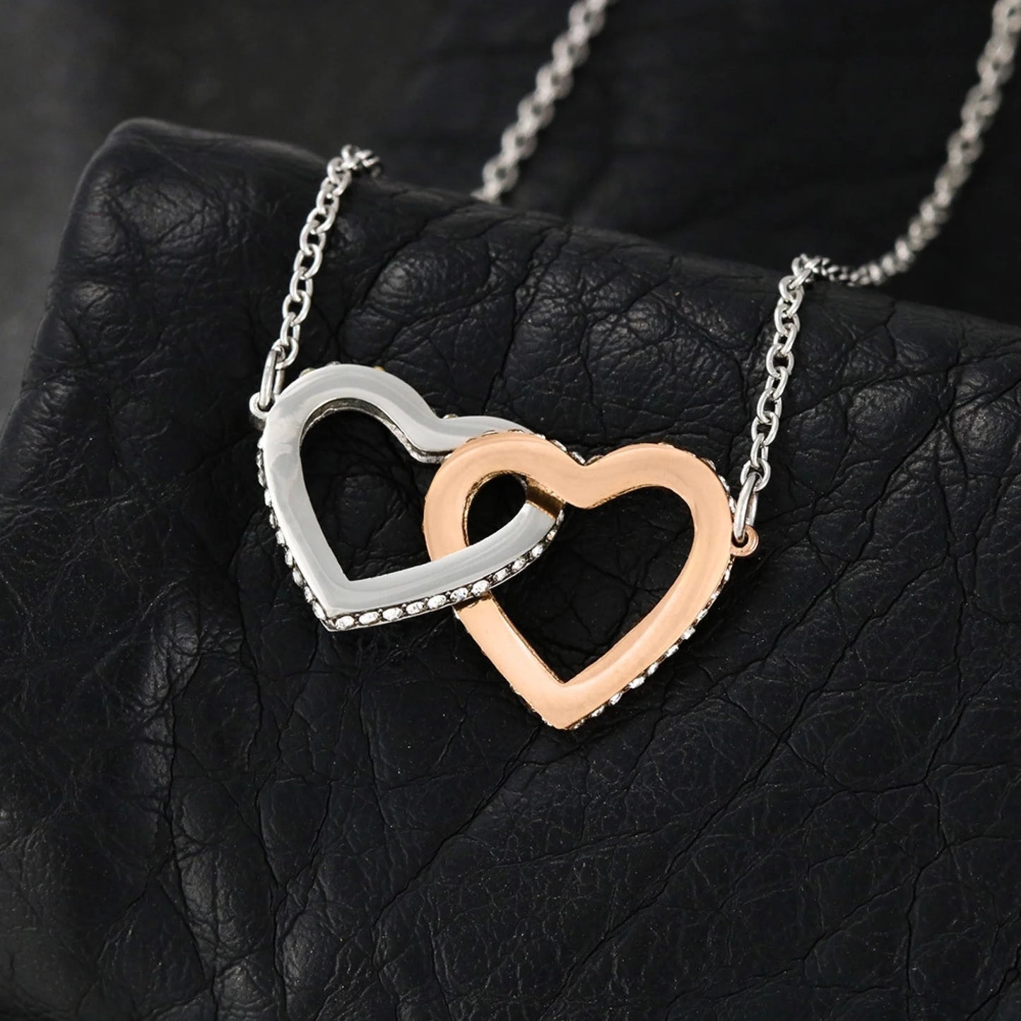 Interlocking Heart Necklace dark