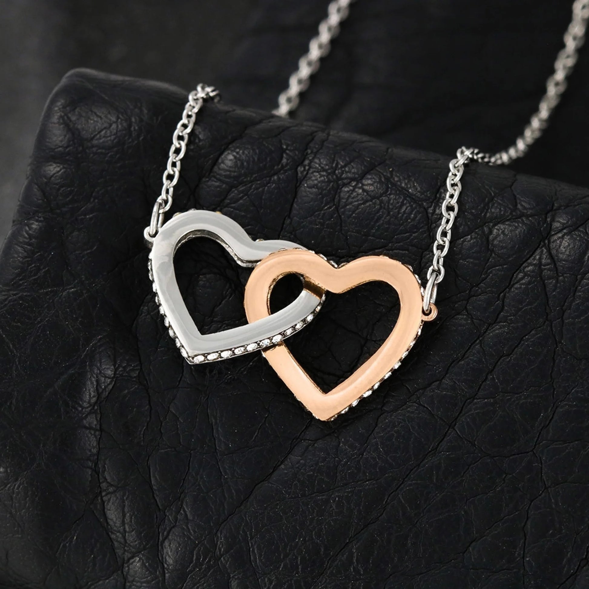 Interlocking Heart Necklace dark