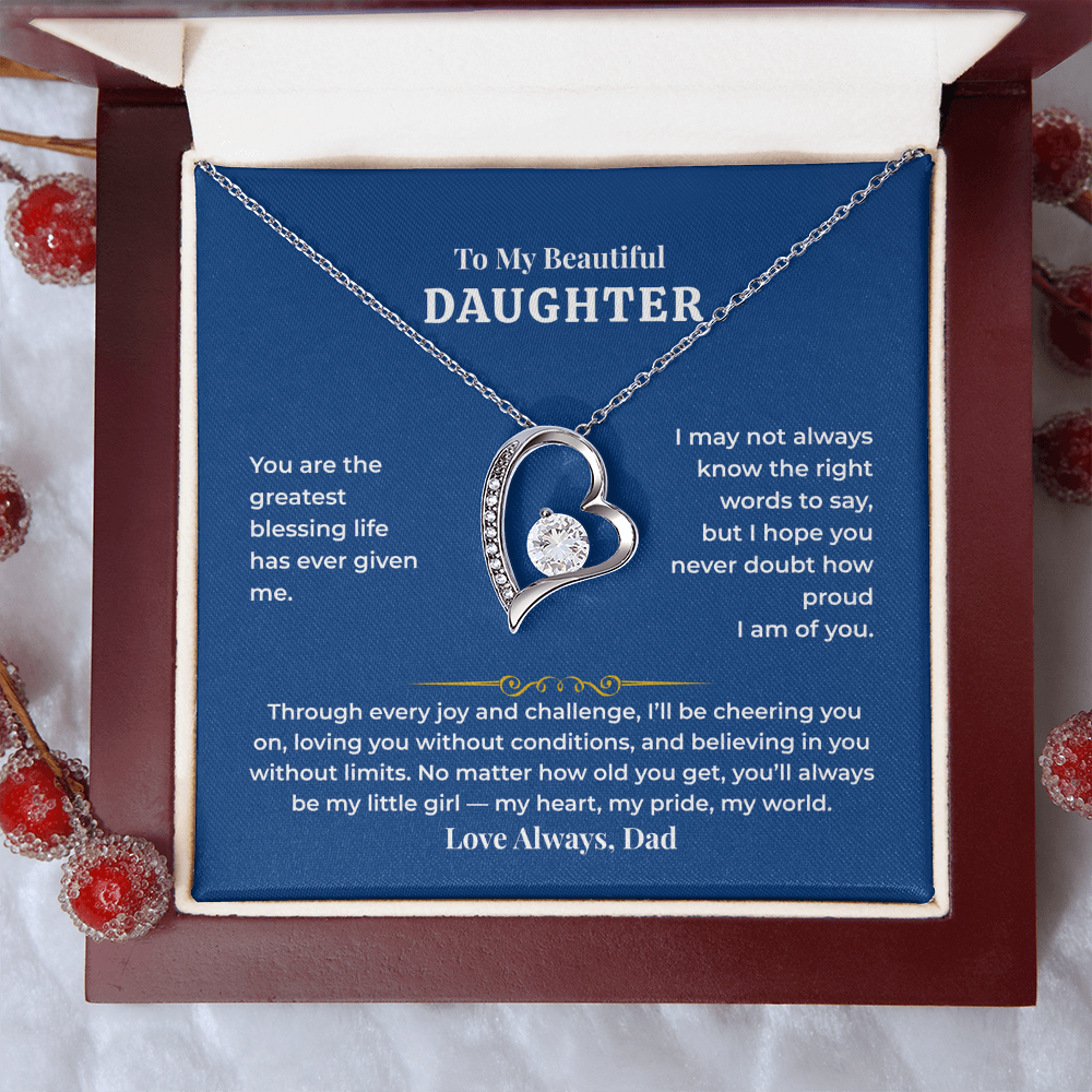 To My Daughter - Love Dad - Necklace Gift Set - HS008