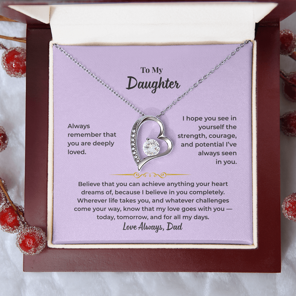 To My Daughter - Love Dad - Necklace Gift Set - HS009