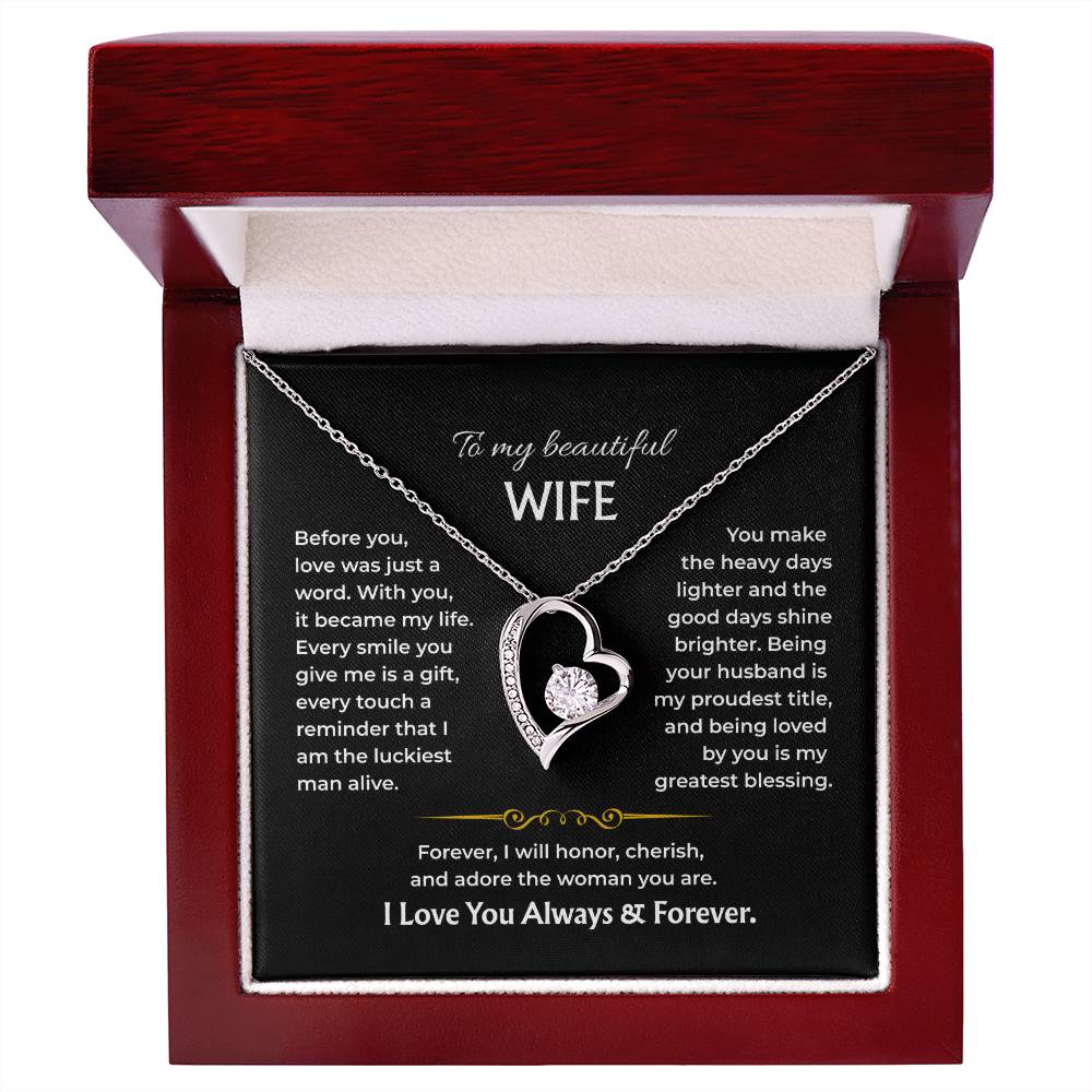 To My Wife - Forever Love Necklace Gift Set - HS004