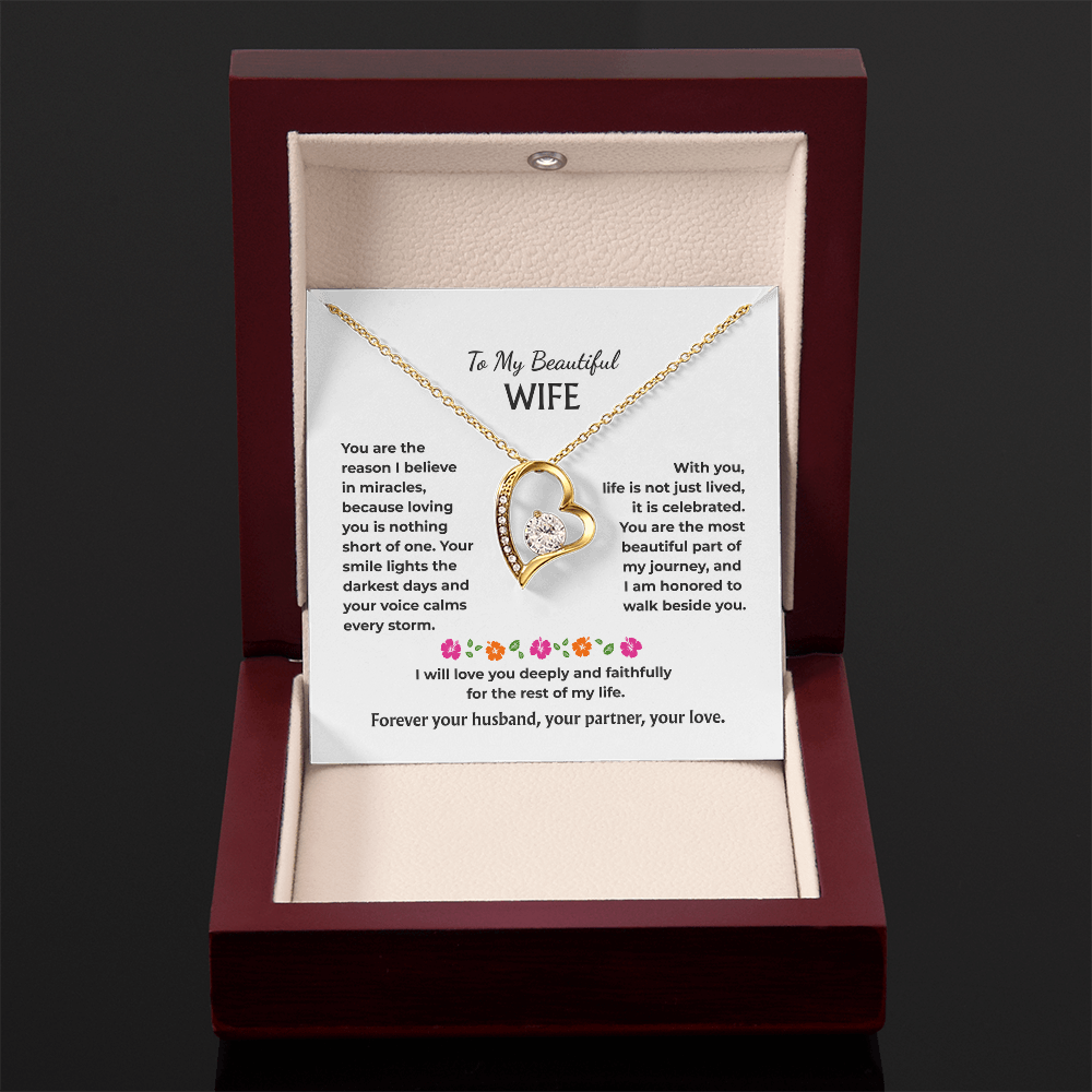To My Wife - Forever Love Necklace Gift Set - HS005