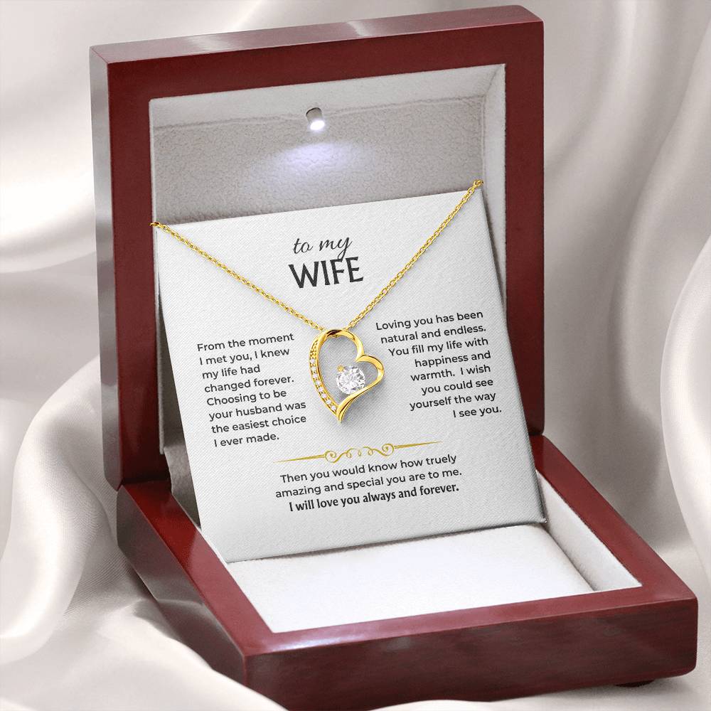 To My Wife - Forever Love Necklace Gift Set - HS003