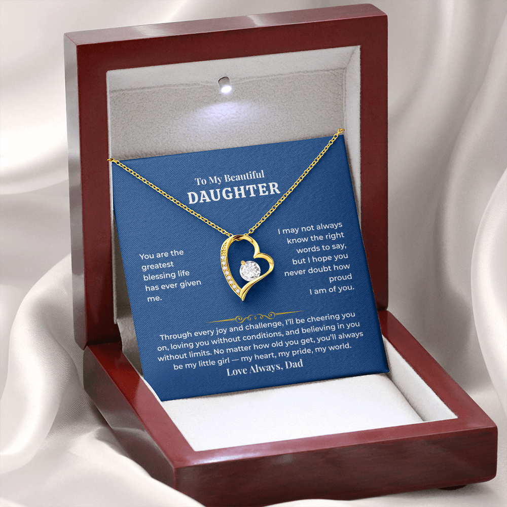 To My Daughter - Love Dad - Necklace Gift Set - HS008