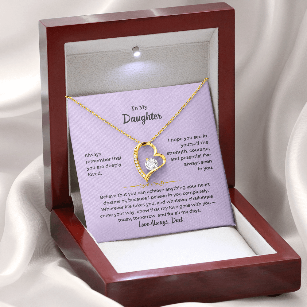 To My Daughter - Love Dad - Necklace Gift Set - HS009