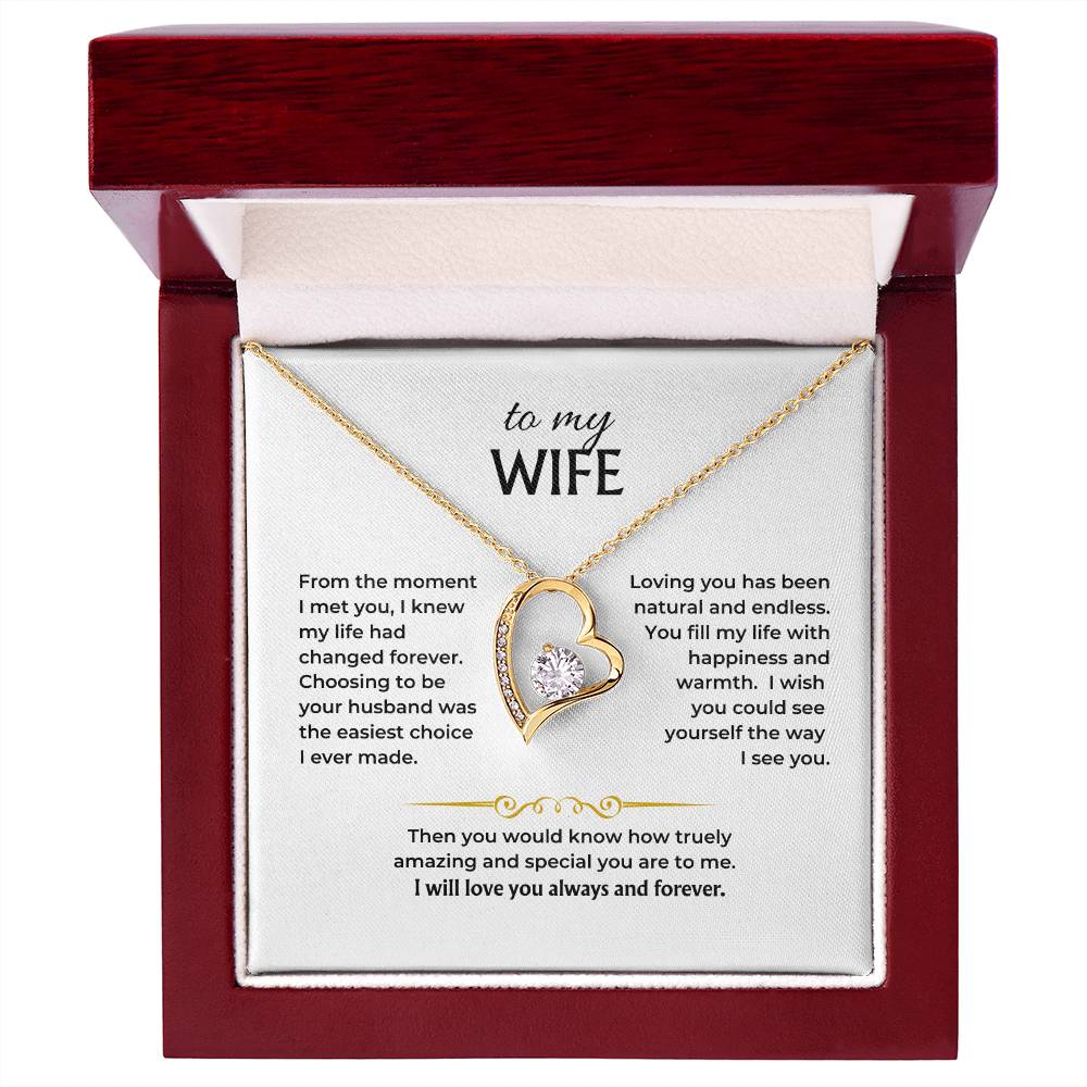 To My Wife - Forever Love Necklace Gift Set - HS003