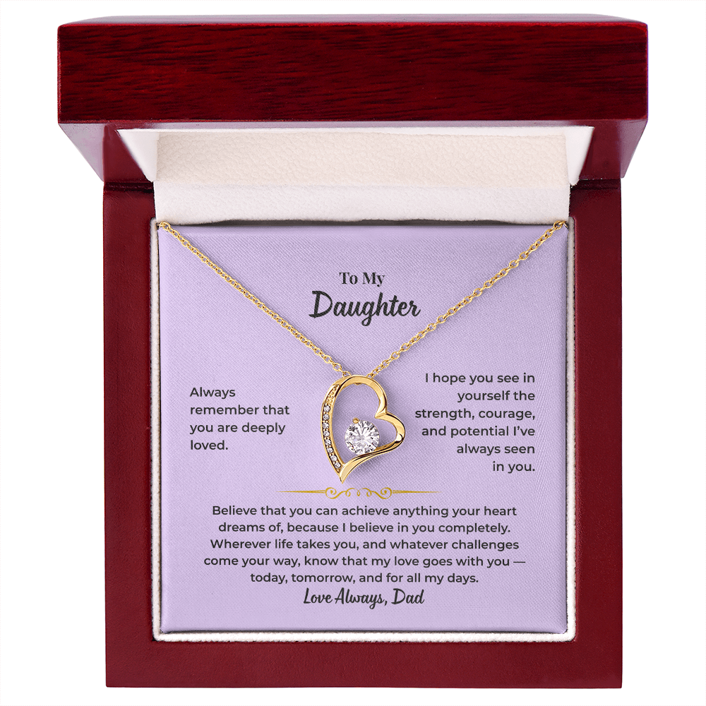To My Daughter - Love Dad - Necklace Gift Set - HS009