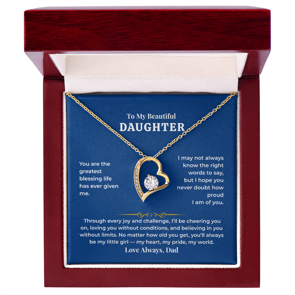 To My Daughter - Love Dad - Necklace Gift Set - HS008