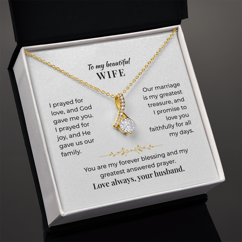 To My Beautiful Wife - Necklace Gift Set - GK001