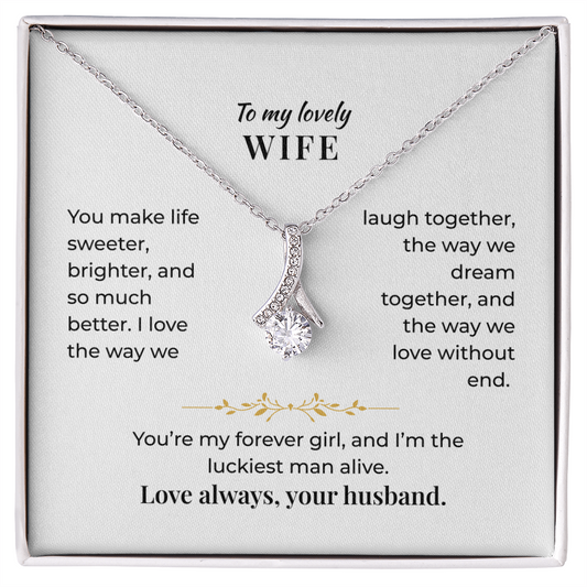To My Lovely Wife - Necklace Gift Set - GK002