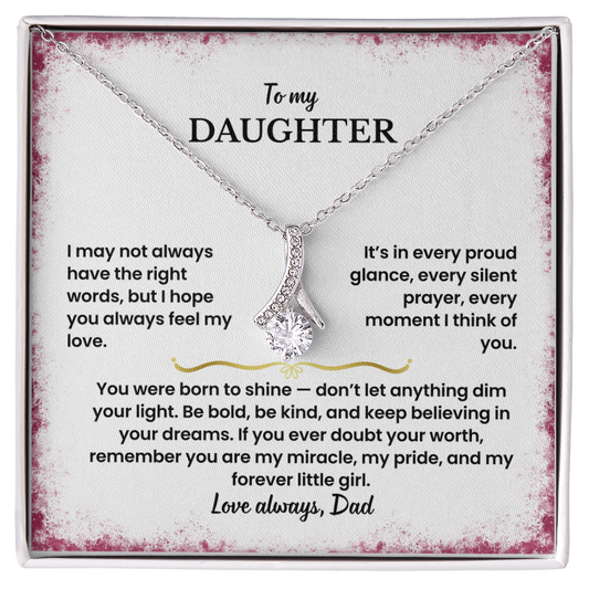 To My Daughter - Love Dad - Necklace Gift Set - GK006