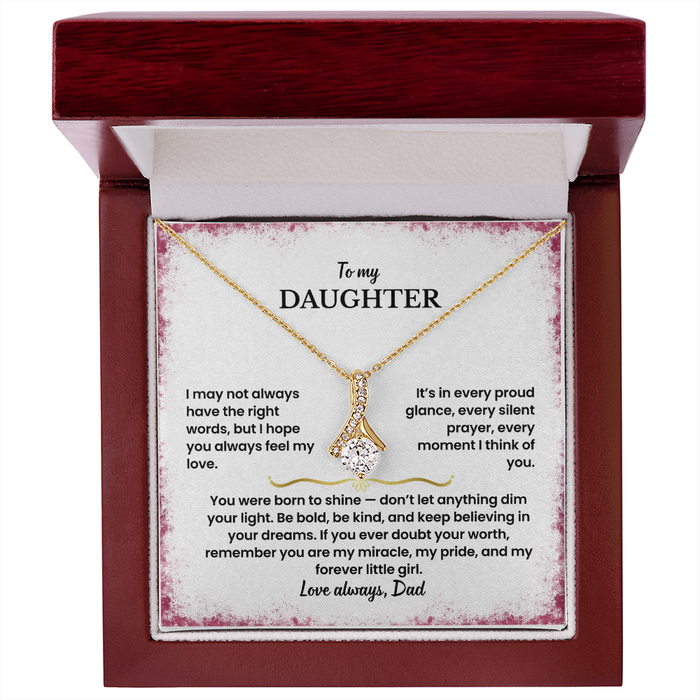 To My Daughter - Love Dad - Necklace Gift Set - GK006