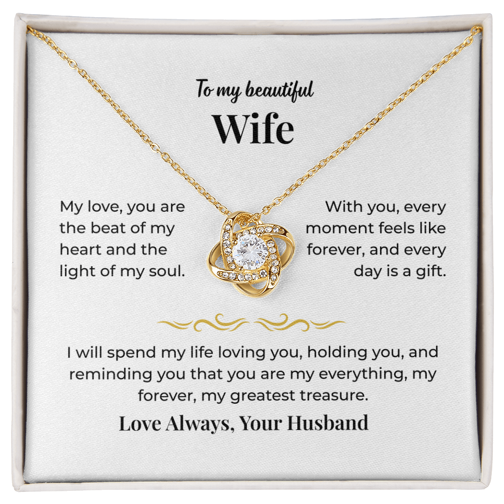 To My Wife - Love Knot Necklace - LK002