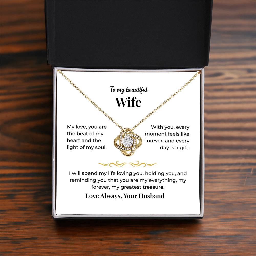 To My Wife - Love Knot Necklace - LK002
