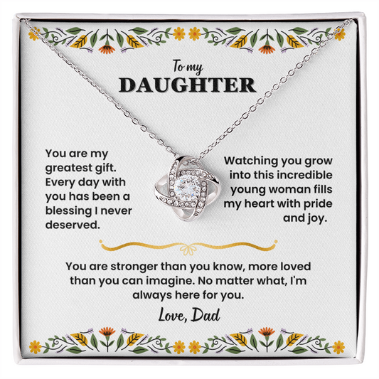 To My Daughter - Love Dad - Necklace Gift Set - LK006