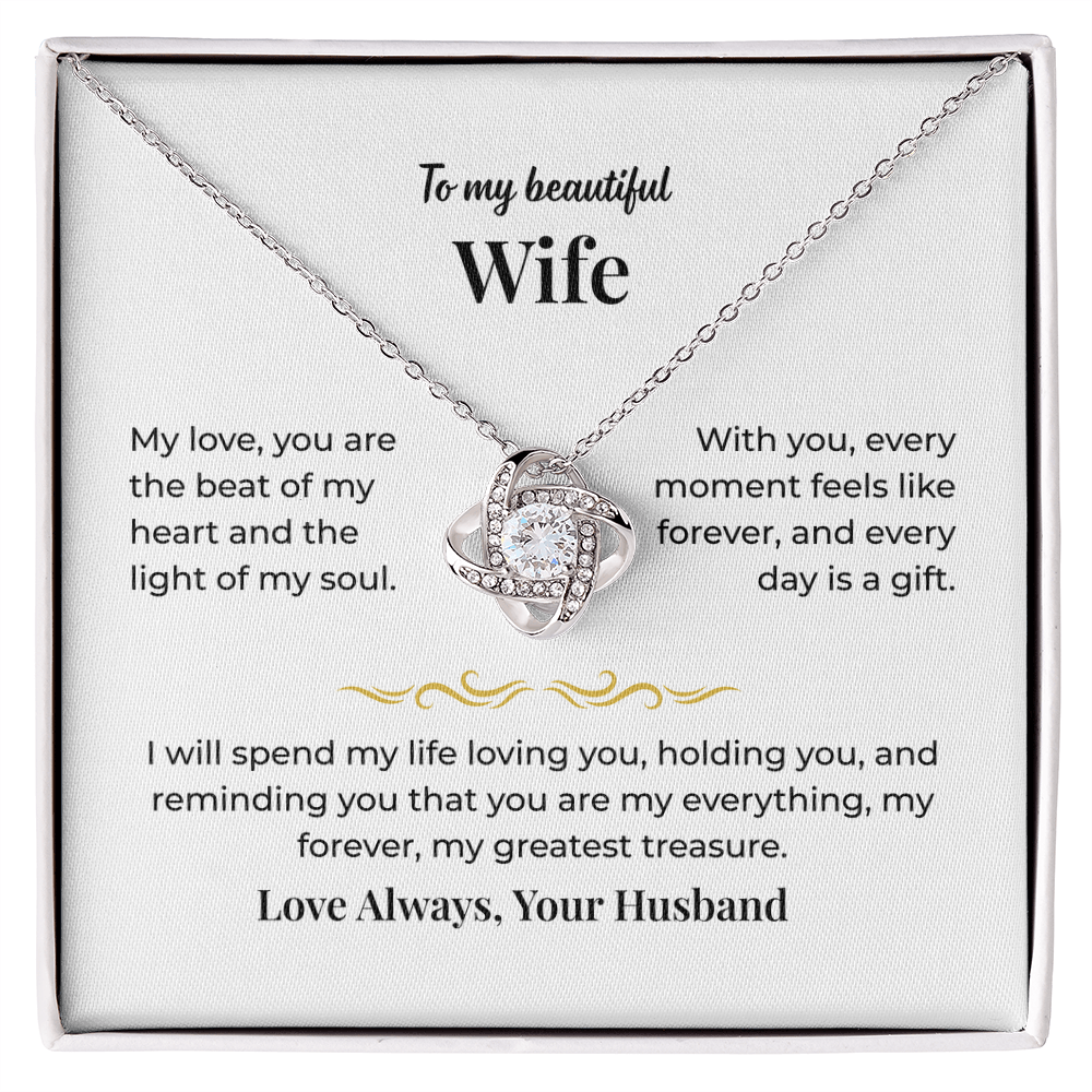 To My Wife - Love Knot Necklace - LK002