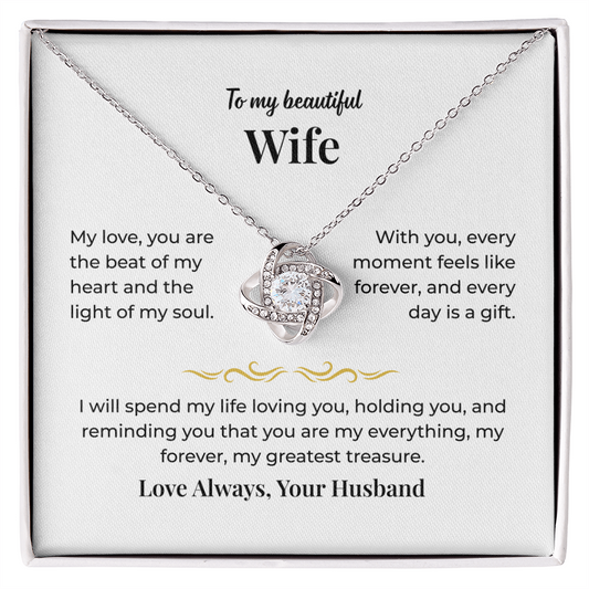 To My Wife - Love Knot Necklace - LK002