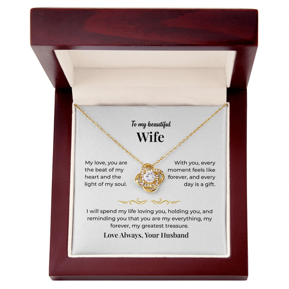 To My Wife - Love Knot Necklace - LK002