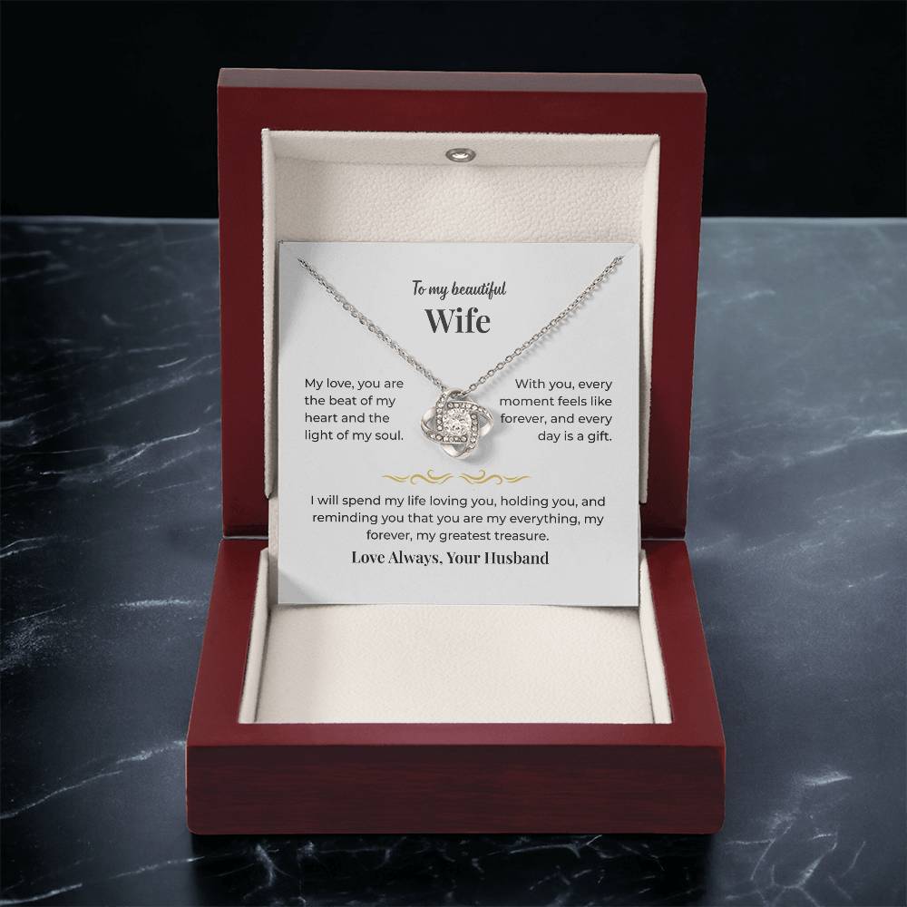 To My Wife - Love Knot Necklace - LK002