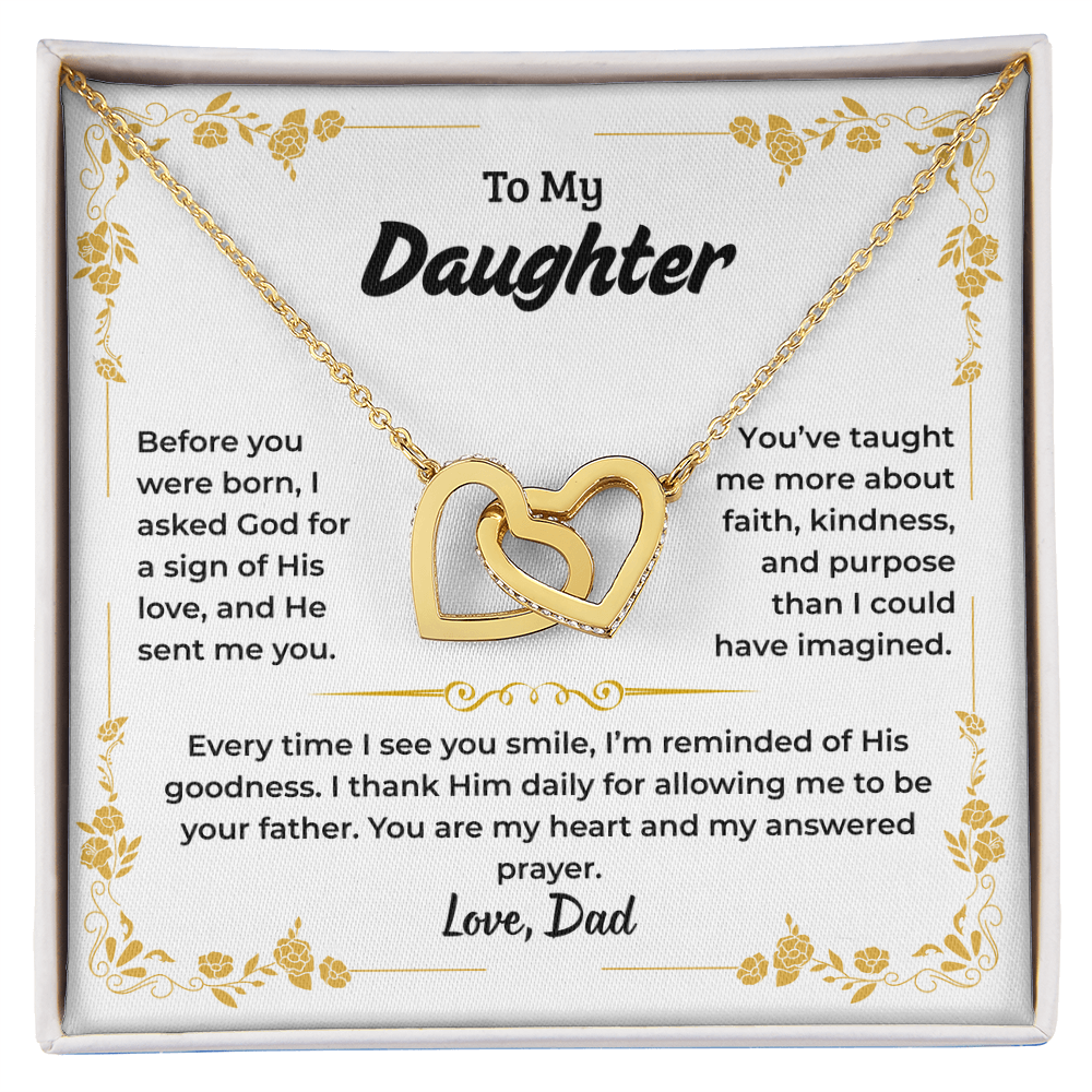 To My Daughter - Love Dad - Necklace Gift Set - PZ007