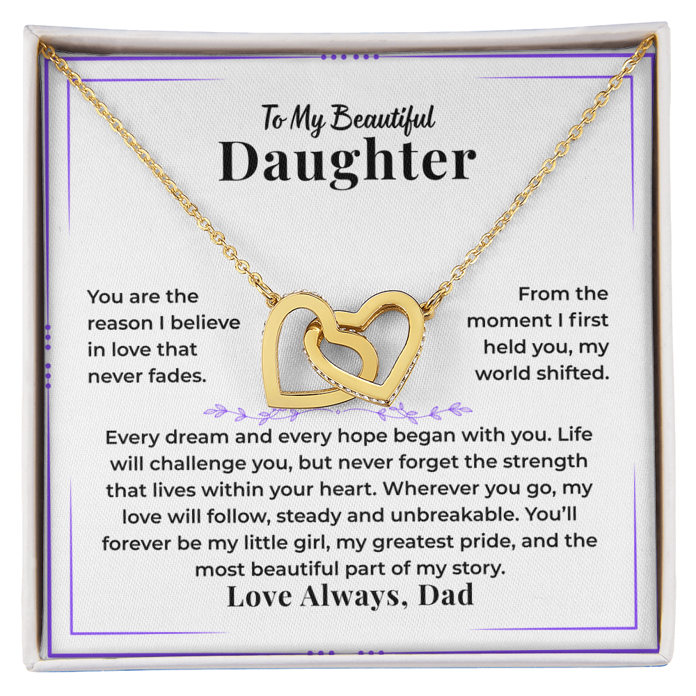 To My Daughter - Love Dad - Necklace Gift Set - PZ006