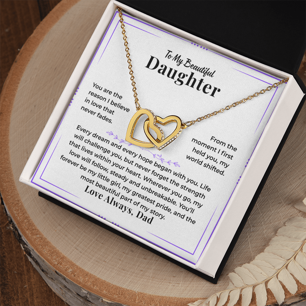 To My Daughter - Love Dad - Necklace Gift Set - PZ006