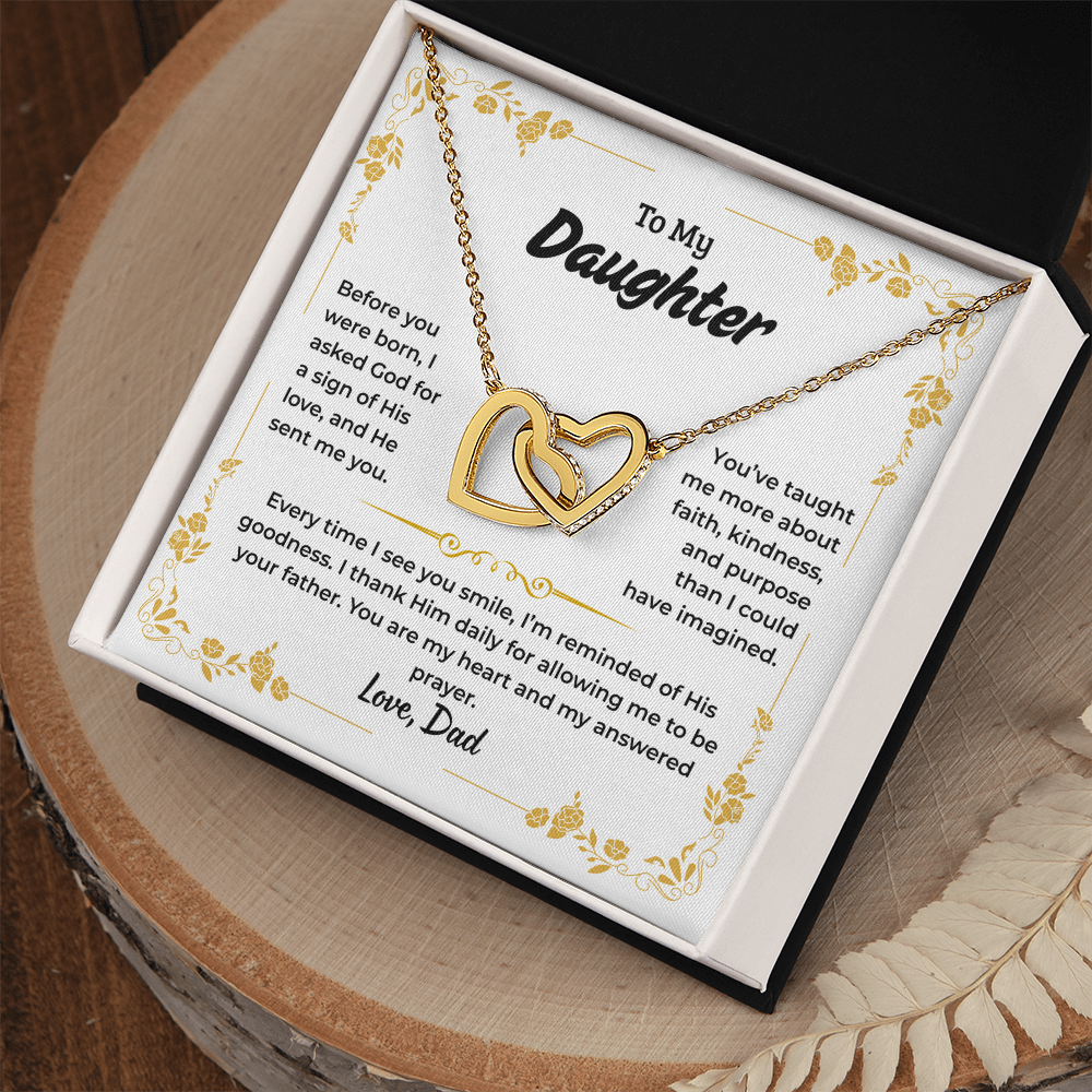 To My Daughter - Love Dad - Necklace Gift Set - PZ007