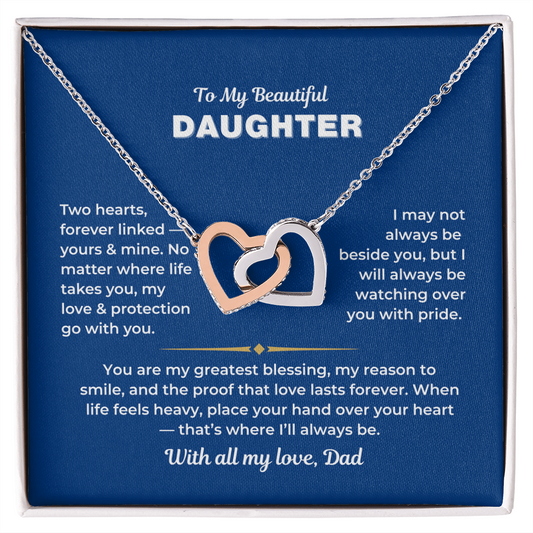 To My Daughter - Love Dad - Necklace Gift Set - PZ009