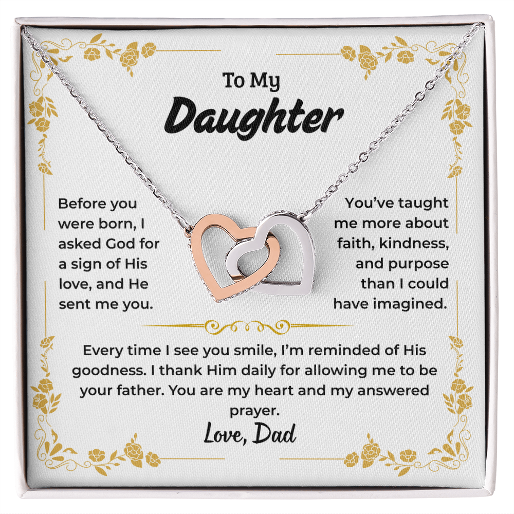 To My Daughter - Love Dad - Necklace Gift Set - PZ007