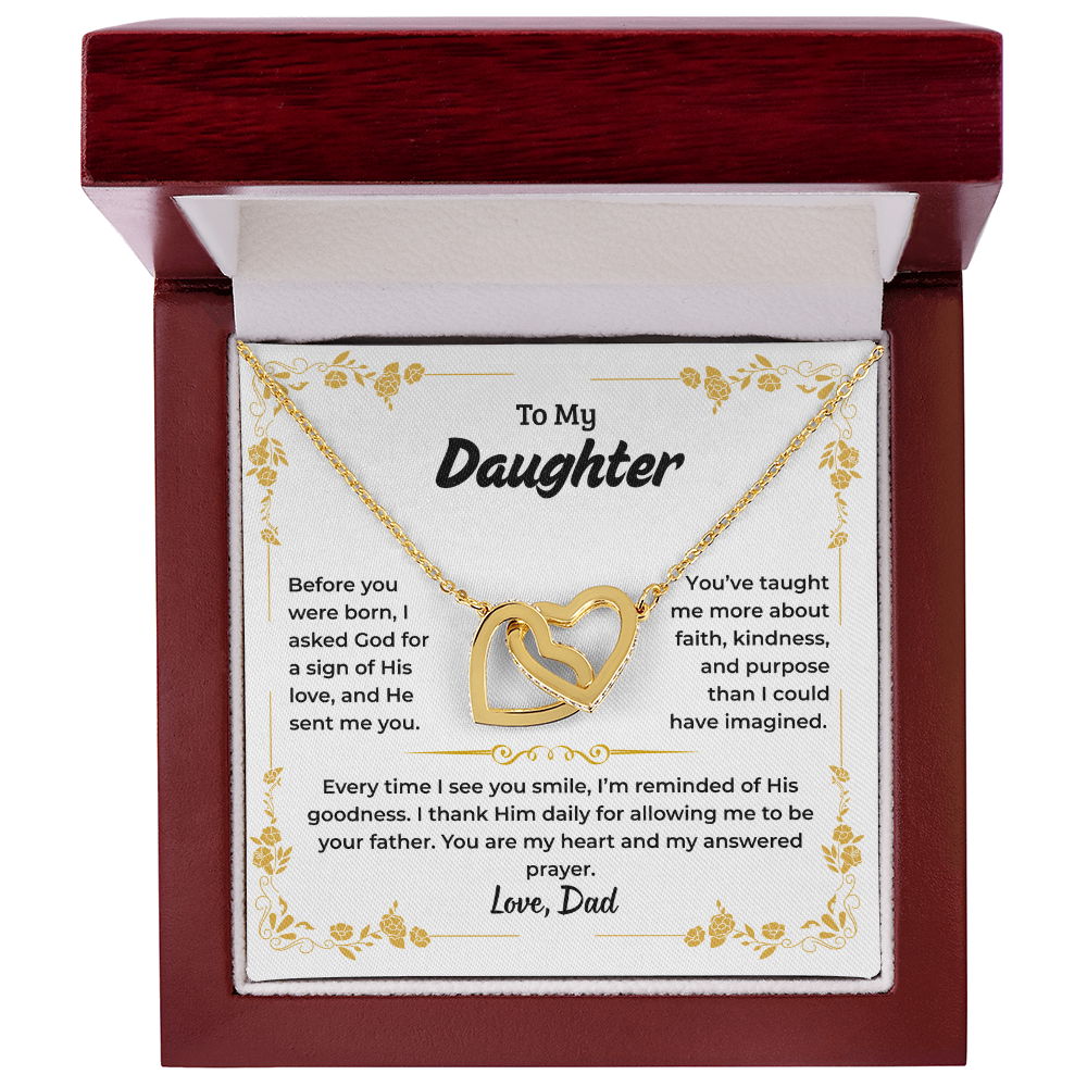 To My Daughter - Love Dad - Necklace Gift Set - PZ007