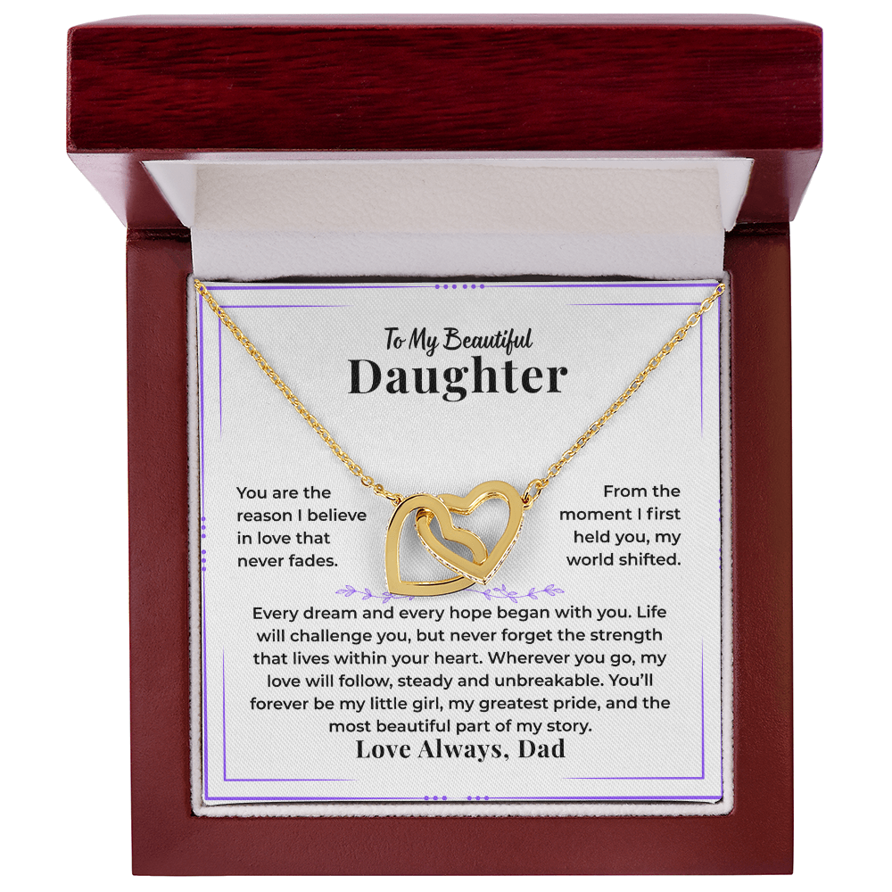 To My Daughter - Love Dad - Necklace Gift Set - PZ006