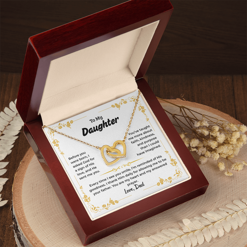 To My Daughter - Love Dad - Necklace Gift Set - PZ007