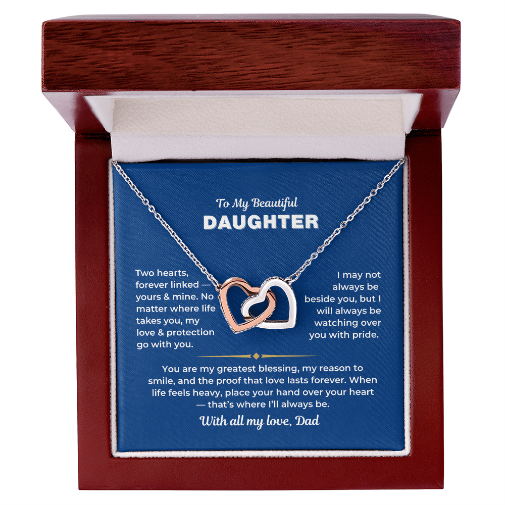 To My Daughter - Love Dad - Necklace Gift Set - PZ009