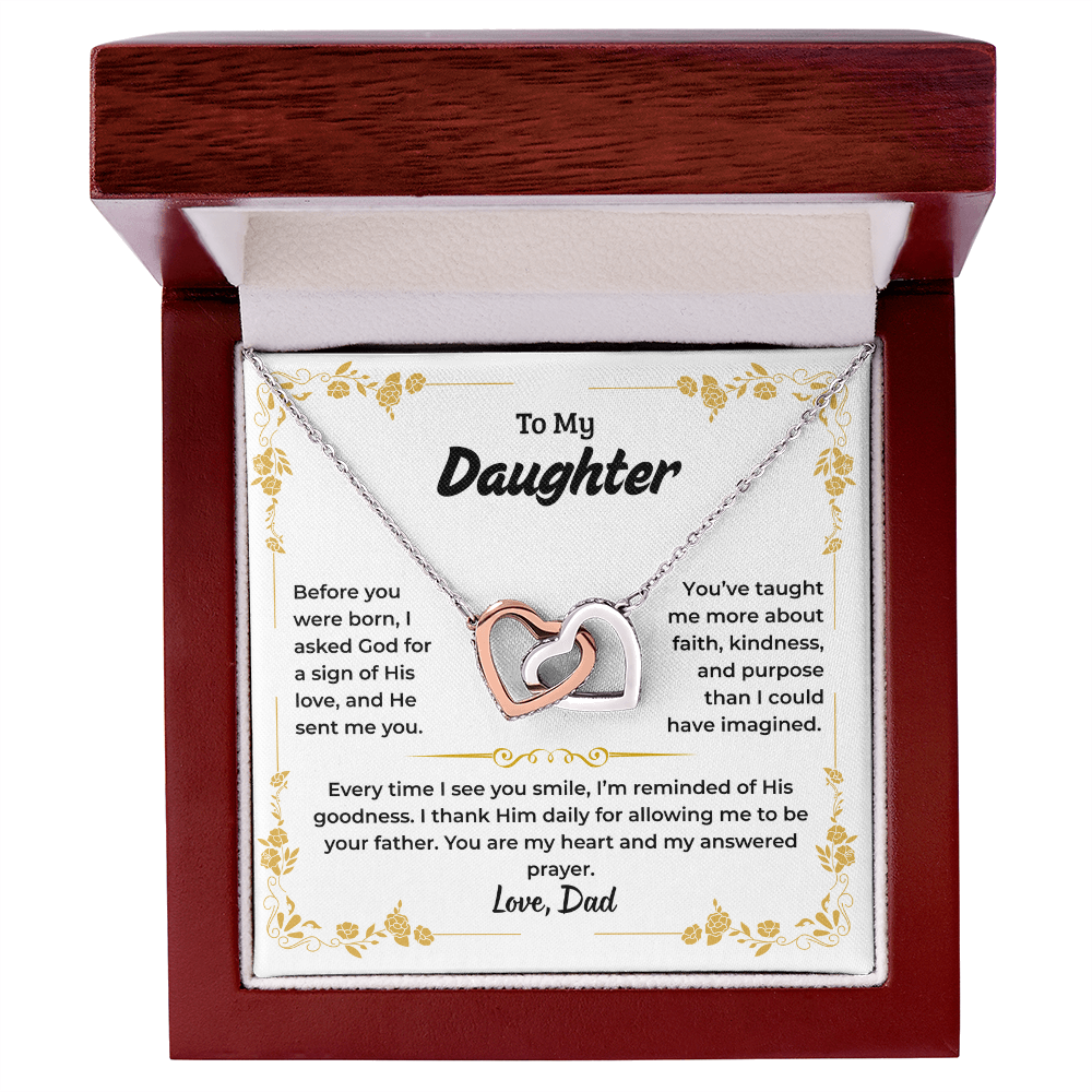 To My Daughter - Love Dad - Necklace Gift Set - PZ007