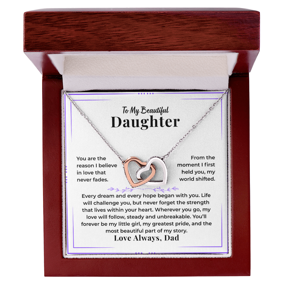 To My Daughter - Love Dad - Necklace Gift Set - PZ006