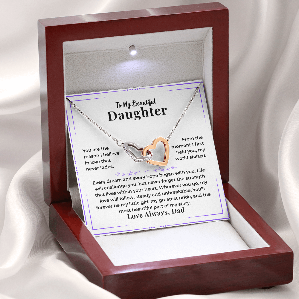 To My Daughter - Love Dad - Necklace Gift Set - PZ006