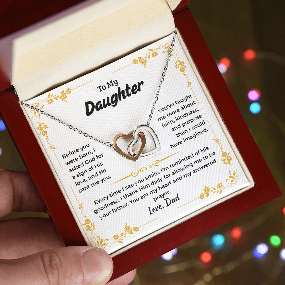 To My Daughter - Love Dad - Necklace Gift Set - PZ007