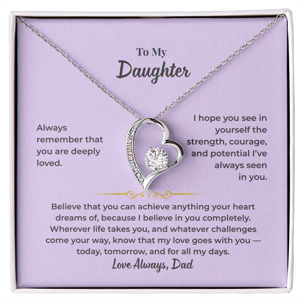 To My Daughter - Love Dad - Necklace Gift Set - HS009