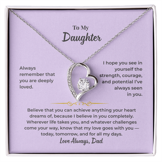 To My Daughter - Love Dad - Necklace Gift Set - HS009