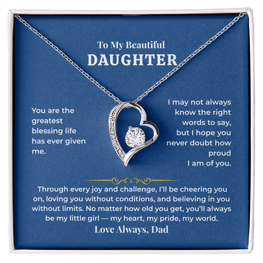 To My Daughter - Love Dad - Necklace Gift Set - HS008