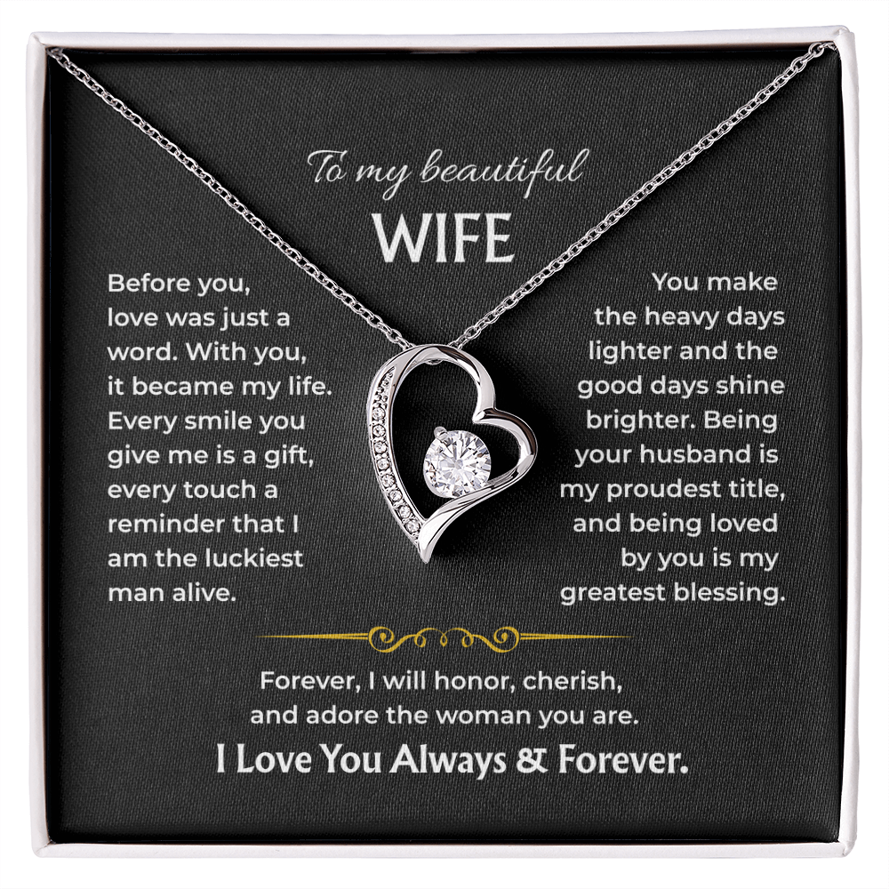 To My Wife - Forever Love Necklace Gift Set - HS004