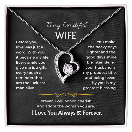 To My Wife - Forever Love Necklace Gift Set - HS004