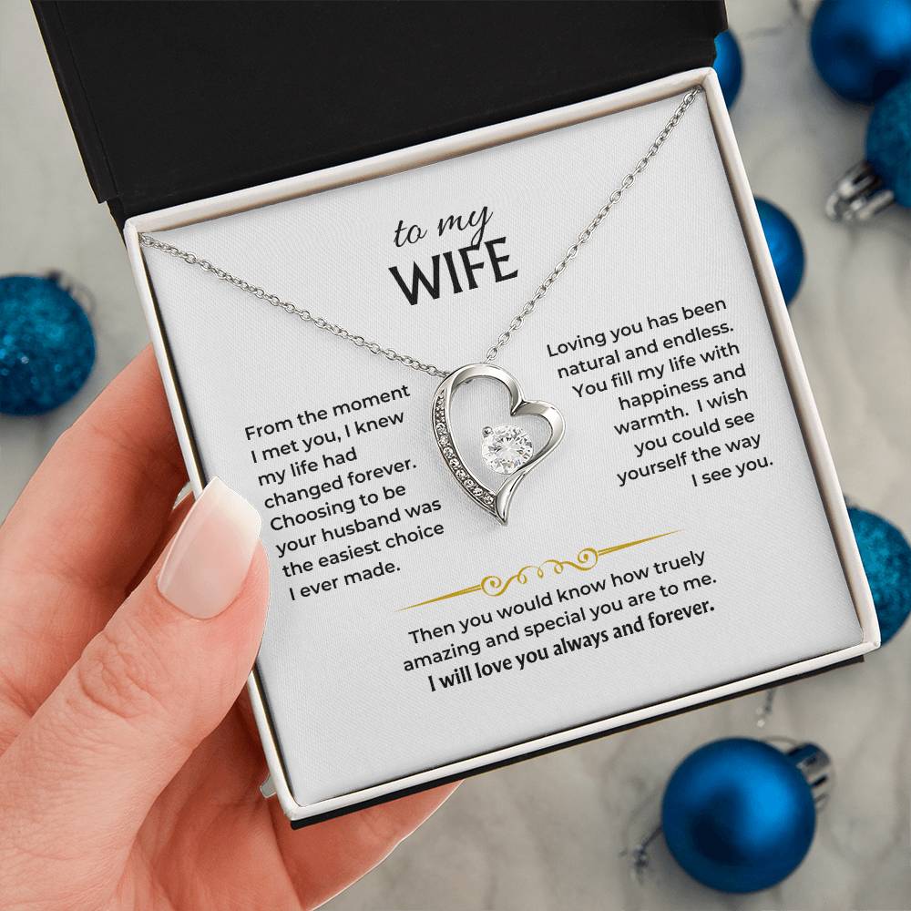 To My Wife - Forever Love Necklace Gift Set - HS003