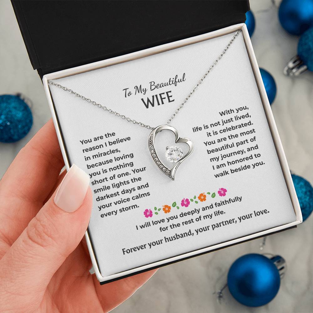 To My Wife - Forever Love Necklace Gift Set - HS005