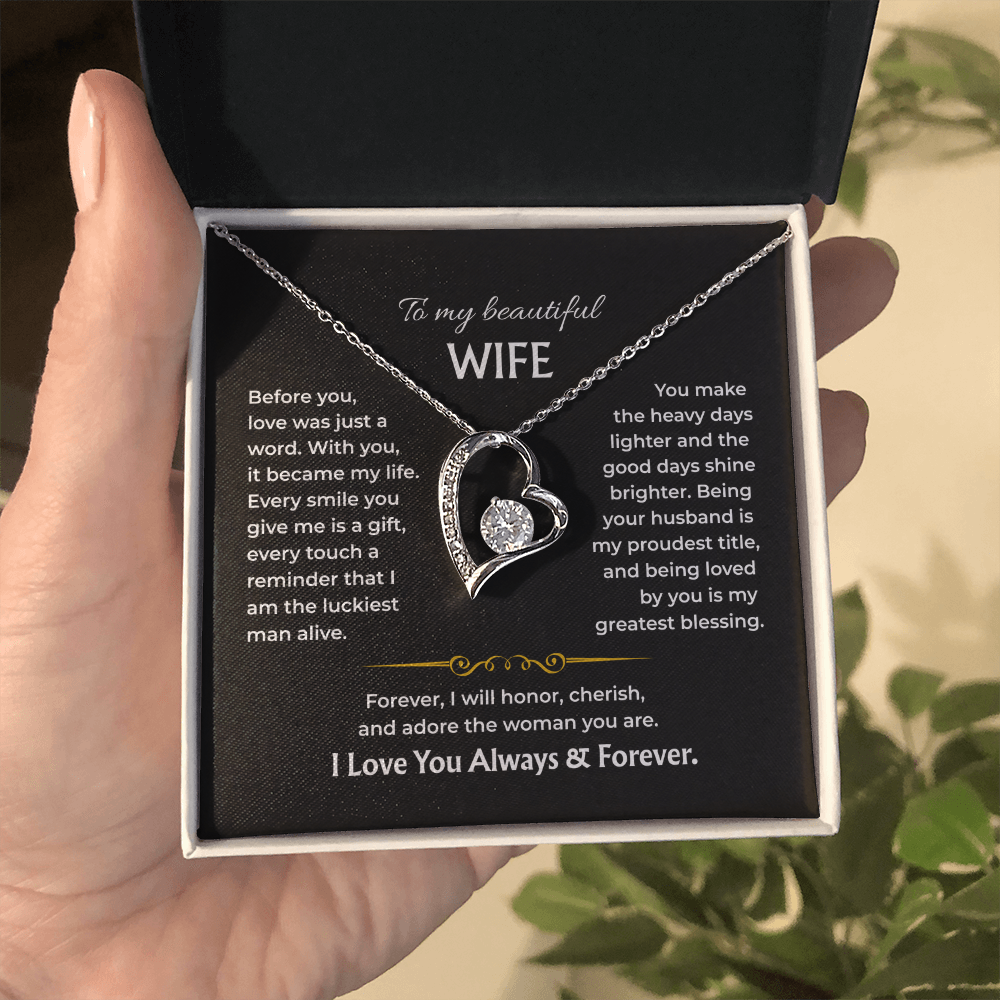 To My Wife - Forever Love Necklace Gift Set - HS004