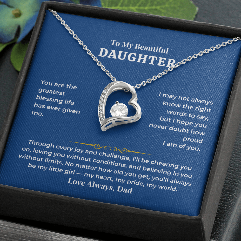 To My Daughter - Love Dad - Necklace Gift Set - HS008
