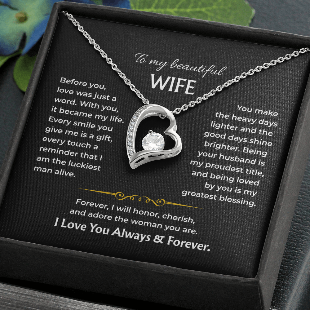 To My Wife - Forever Love Necklace Gift Set - HS004