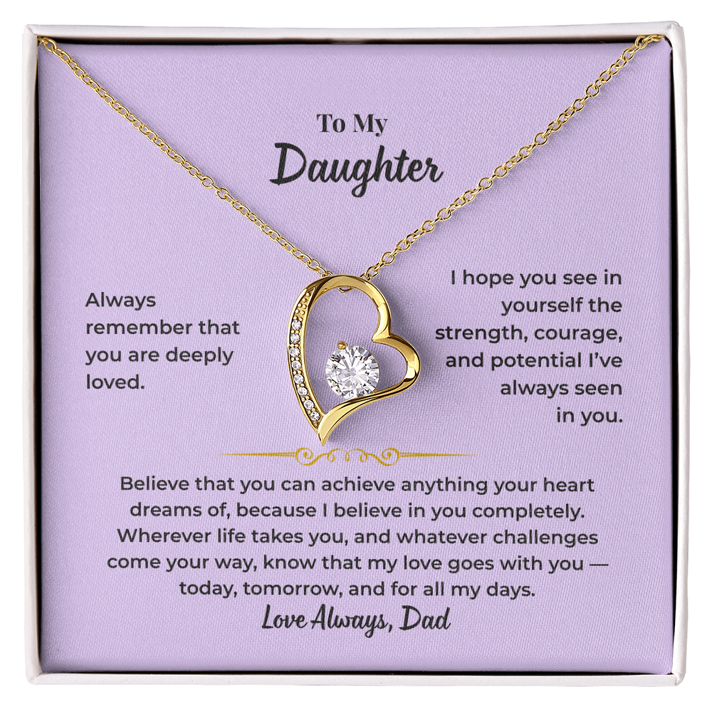 To My Daughter - Love Dad - Necklace Gift Set - HS009