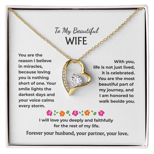 To My Wife - Forever Love Necklace Gift Set - HS005